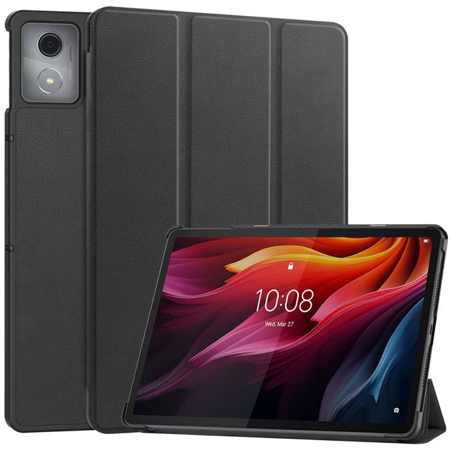 Case2go - Tablet hoes geschikt voor Lenovo Tab K11 Plus - Tri-Fold Book Case - Auto/Wake functie - Zwart