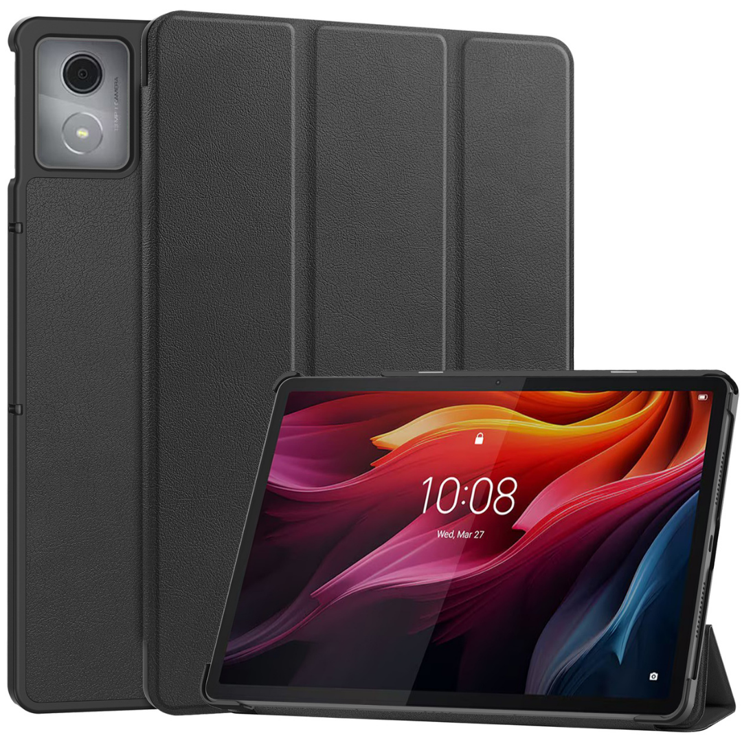 Case2go - Tablet hoes geschikt voor Lenovo Tab K11 Plus - Tri-Fold Book Case - Auto/Wake functie - Zwart afbeelding