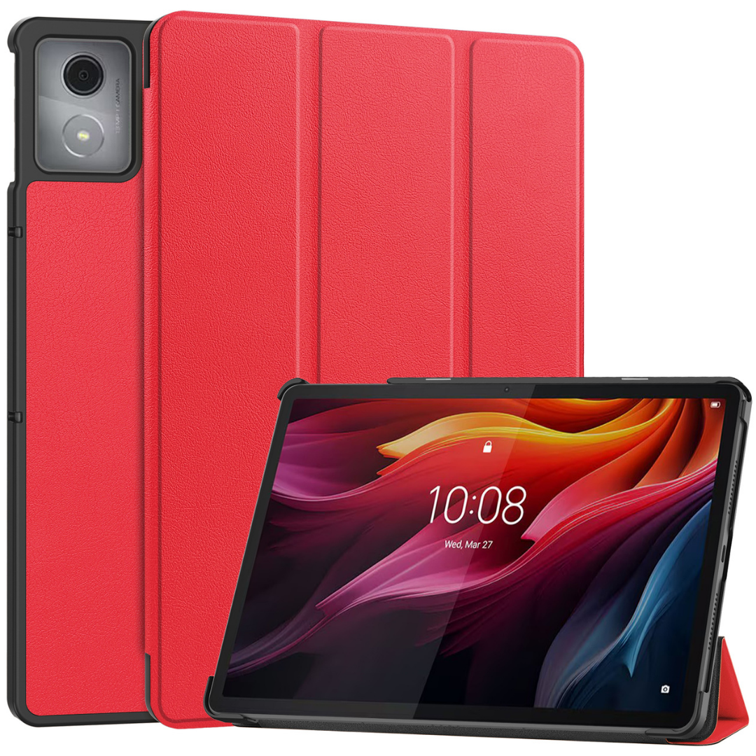 Case2go - Tablet hoes geschikt voor Lenovo Tab K11 Plus - Tri-Fold Book Case - Auto/Wake functie - Rood afbeelding