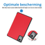 Case2go - Tablet hoes geschikt voor Lenovo Tab K11 Plus - Tri-Fold Book Case - Auto/Wake functie - Rood