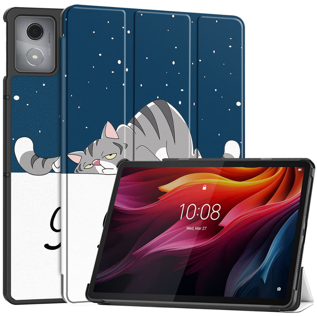 Case2go - Tablet hoes geschikt voor Lenovo Tab K11 Plus - Tri-Fold Book Case - Auto/Wake functie - Goodnight afbeelding