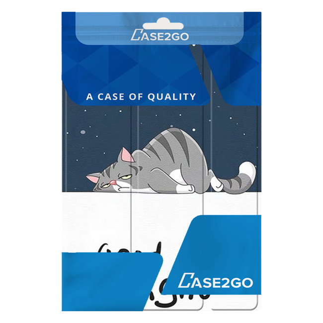 Case2go - Tablet hoes geschikt voor Lenovo Tab K11 Plus - Tri-Fold Book Case - Auto/Wake functie - Goodnight