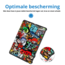 Case2go - Tablet hoes geschikt voor OnePlus Pad 2 (2024)/ OnePlus Pad Pro - Tri-fold hoes - Auto/Wake functie - Graffiti