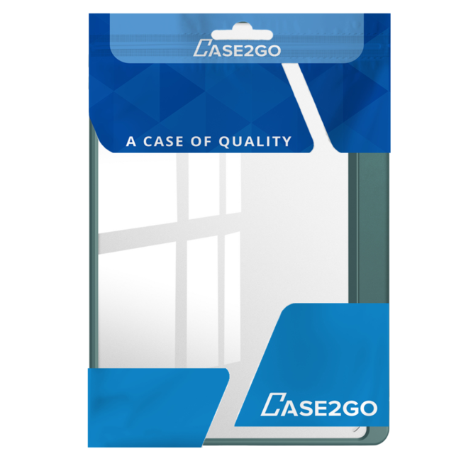 Case2go - Tablet hoes geschikt voor Lenovo Tab M11 (2024) - Acrylic Trifold case met Pencil houder - Donker Groen
