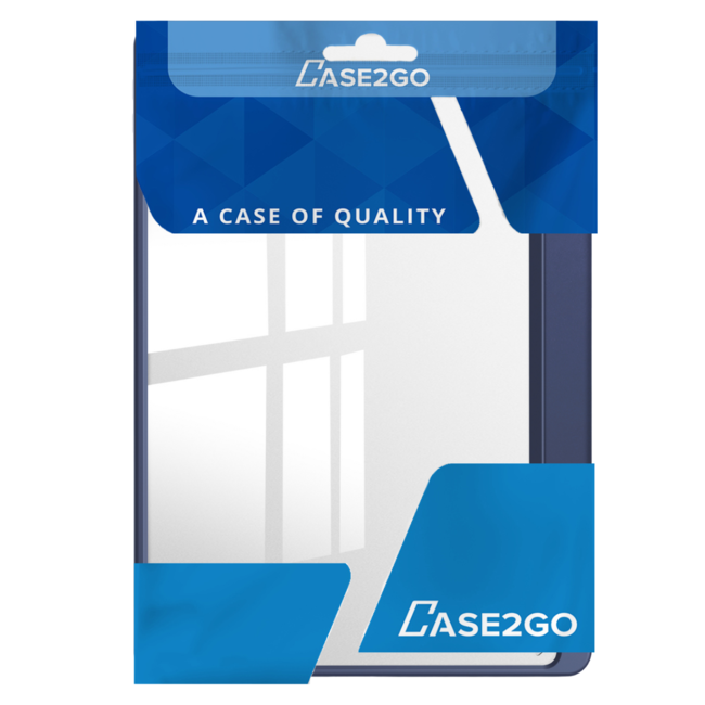 Case2go - Tablet hoes geschikt voor Lenovo Tab M11 (2024) - Acrylic Trifold case met Pencil houder - Donker Blauw