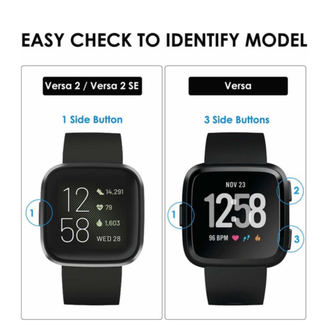 Case2go - Oplaadkabel geschikt voor Fitbit Versa 1 - USB-oplaadstation - dock - 1.0 meter - Zwart