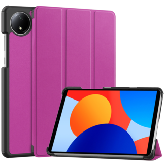 Case2go Case2go - Tablet hoes geschikt voor Xiaomi Redmi Pad SE 8.7 (2024) - Tri-fold hoes met Auto/Wake Functie - 8.7 inch - Paars