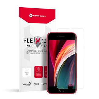Forcell Forcell - Screenprotector geschikt voor iPhone 7/8/SE 2020/2021 - Flexibel Hybride Glas - Transparant