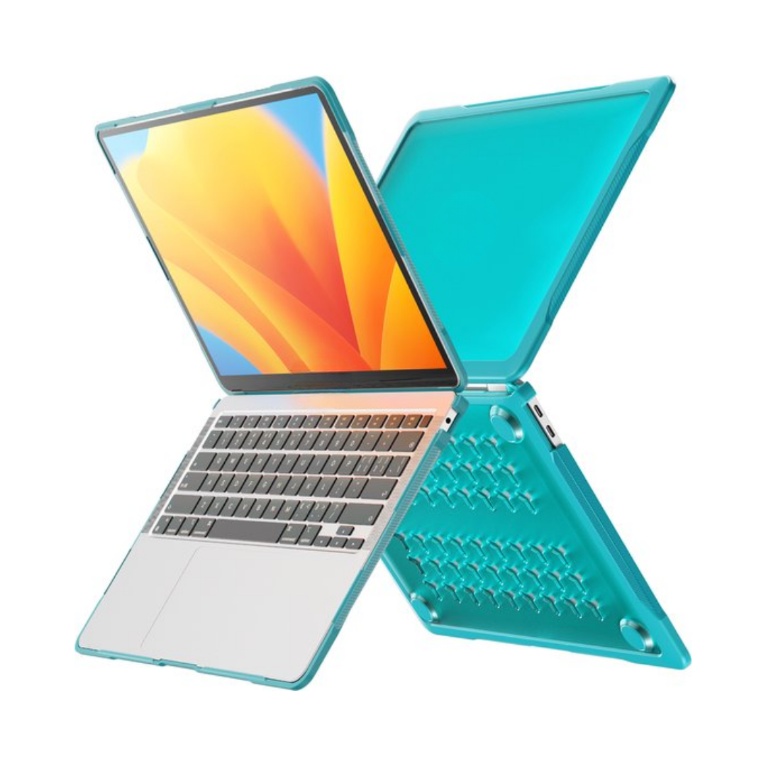 Case2go - Hardcover/Hoes voor Macbook Air 13 (2018-2020) - 360 Bescherming - Lichtblauw afbeelding