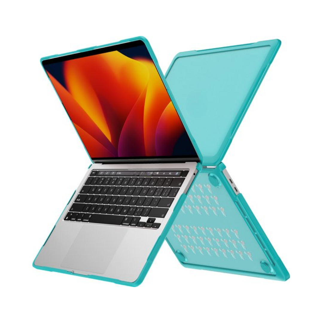Case2go - Hoes voor Macbook Pro 13 Inch (2016-2022) - 360 Bescherming - Hard cover - Lichtblauw afbeelding
