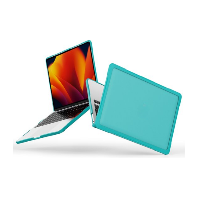 Case2go - Laptoptas- Hoes voor Macbook Pro 13 Inch (2016- Laptophoes-2022) - Laptop Sleeve- Laptop Tas- 360 Bescherming - Hard cover - Lichtblauw