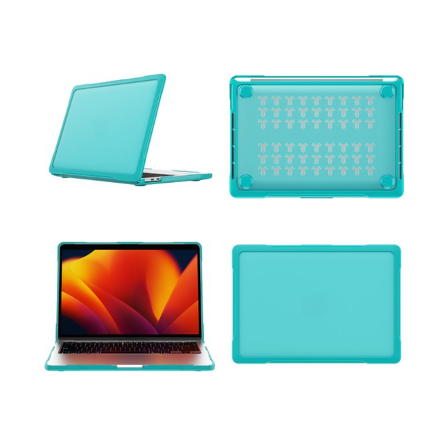 Case2go - Laptoptas- Hoes voor Macbook Pro 13 Inch (2016- Laptophoes-2022) - Laptop Sleeve- Laptop Tas- 360 Bescherming - Hard cover - Lichtblauw