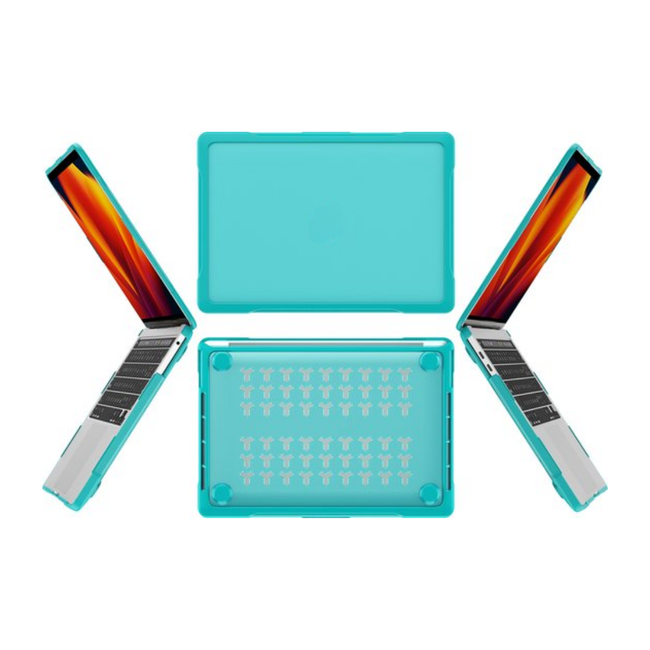 Case2go - Laptoptas- Hoes voor Macbook Pro 13 Inch (2016- Laptophoes-2022) - Laptop Sleeve- Laptop Tas- 360 Bescherming - Hard cover - Lichtblauw