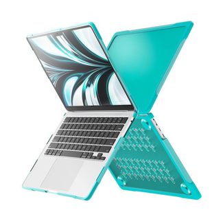 Case2go Case2go - Hardcover/Hoes voor Macbook Air 13.6 Inch (2022) - 360 Bescherming - Lichtblauw