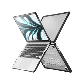 Case2go Case2go - Hardcover/Hoes voor Macbook Air 13.6 Inch (2022) - 360 Bescherming - Transparant