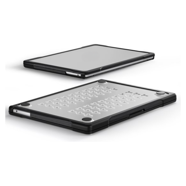 Case2go - Laptoptas- Hardcover/Hoes voor Macbook Air 13.6 Inch (2022) - Laptophoes- 360 Bescherming - Laptop Sleeve- Laptop Tas- Transparant