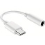 USB C Adapter - Hoofdtelefoon Jack 3,5 mm (female) - AUX Type C (male) aansluiting - Wit