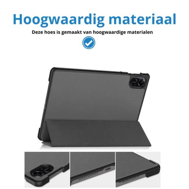 Case2go - Tablet hoes geschikt voor Honor Pad X9 (2023) - Tri-fold Case - Auto Wake/Sleep functie - Grijs