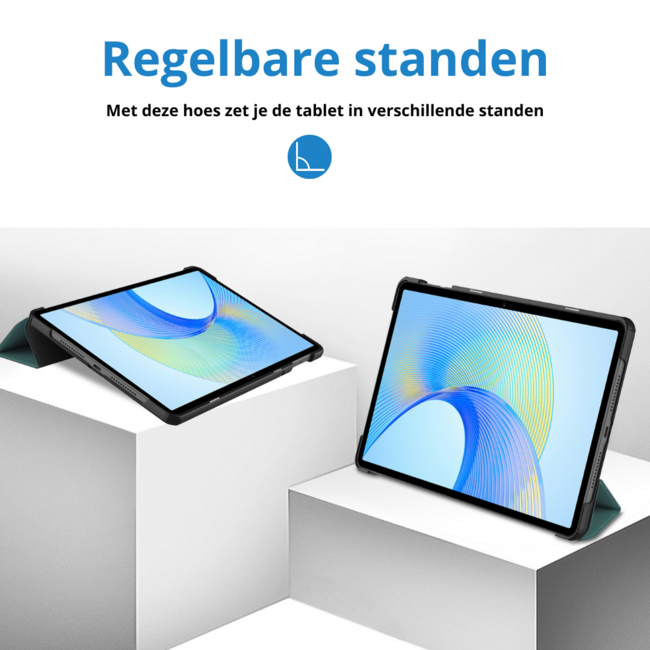 Case2go - Tablet hoes geschikt voor Honor Pad X9 (2023) - Tri-fold Case - Auto Wake/Sleep functie - Donker Groen