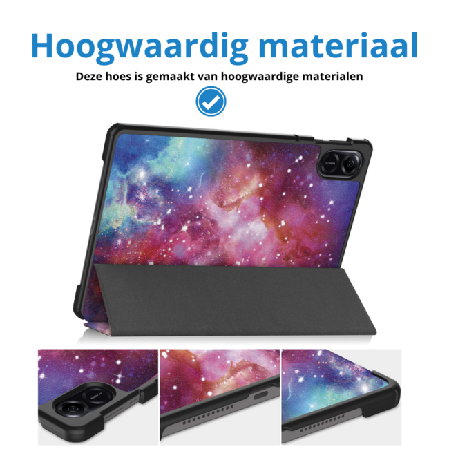 Case2go - Tablet hoes geschikt voor Honor Pad X9 (2023) - Tri-fold Case - Auto Wake/Sleep functie - Galaxy