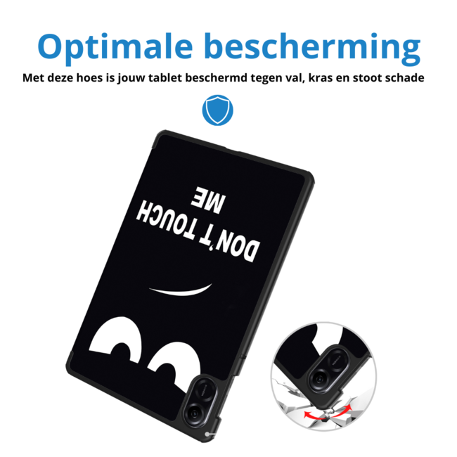 Case2go - Tablet hoes geschikt voor Honor Pad X9 (2023) - Tri-fold Case - Auto Wake/Sleep functie - Don't Touch Me