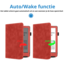 Case2go - E-reader hoes geschikt voor PocketBook Verse - Sleepcover - Auto/Wake functie - Met handstrap - Rood