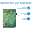 Case2go - E-reader hoes geschikt voor PocketBook Verse - Sleepcover - Auto/Wake functie - Met handstrap - Witte Bloesem