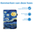 Case2go - E-reader hoes geschikt voor PocketBook Verse - Sleepcover - Auto/Wake functie - Met handstrap - Sterrenhemel