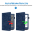 Case2go - E-reader hoes geschikt voor PocketBook Verse / Verse Lite / Verse Pro / Verse Pro Color - Sleepcover - Auto/Wake functie - Met handstrap - Donker Blauw