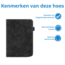 Case2go - E-reader hoes geschikt voor PocketBook Verse - Sleepcover - Auto/Wake functie - Met handstrap - Zwart