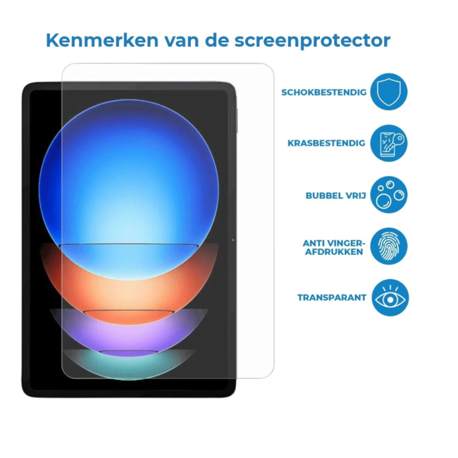 Case2go - Tablet Screenprotector geschikt voor Oneplus Pad 2 (2024) - 12.1 inch - Tempered Glass - Case Friendly - Transparant