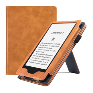 Case2go Case2go - E-reader Hoes geschikt voor Kindle Paperwhite (2021) - Sleepcover - Auto/Wake functie - Met handstrap - Bruin