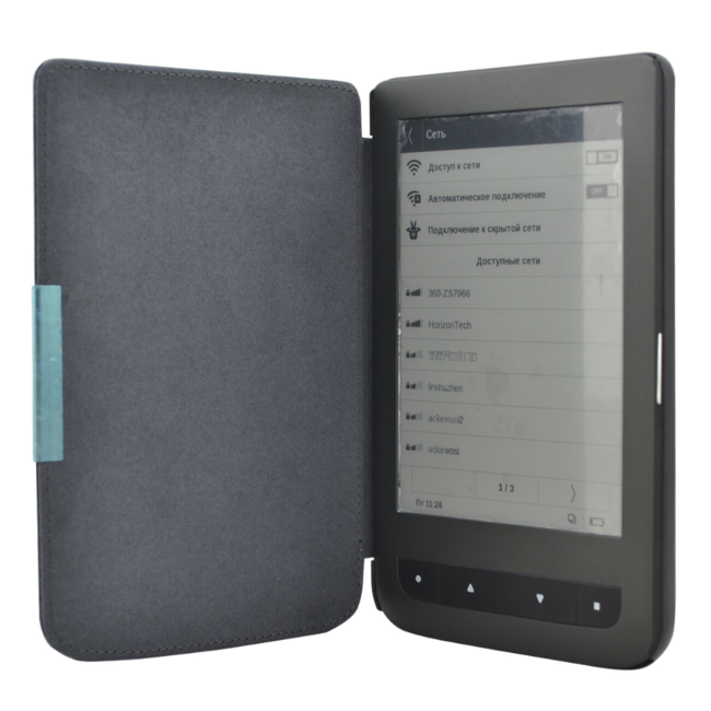E-reader Hoes geschikt voor PocketBook Basic Touch - Sleepcover - Auto/Wake functie - Magnetische sluiting - Zwart