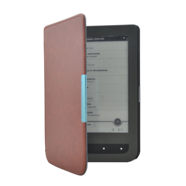 E-reader Hoes geschikt voor PocketBook Basic Touch - Sleepcover - Auto/Wake functie - Magnetische sluiting - Bruin