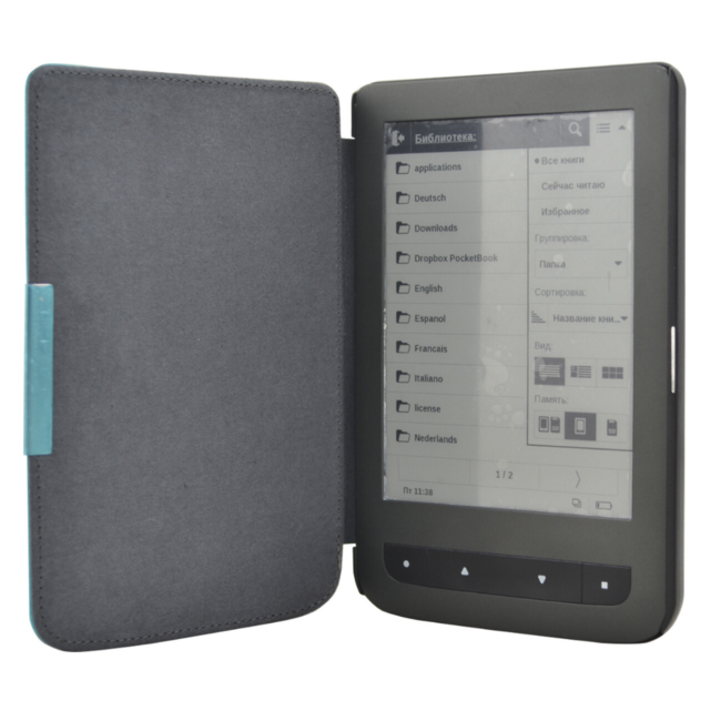 E-reader Hoes geschikt voor PocketBook Basic Touch - Sleepcover - Auto/Wake functie - Magnetische sluiting - Bruin