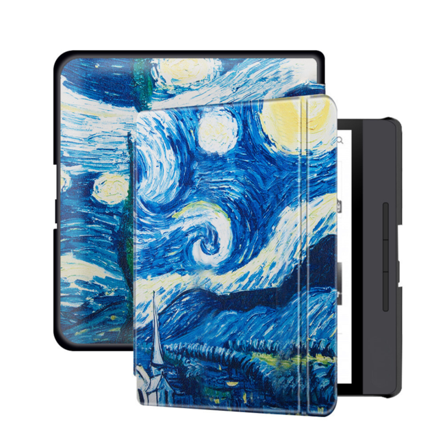 E-reader hoesje geschikt voor Tolino Epos 2 - Sleepcover - Auto/Wake functie - Magnetische sluiting - Sterrenhemel