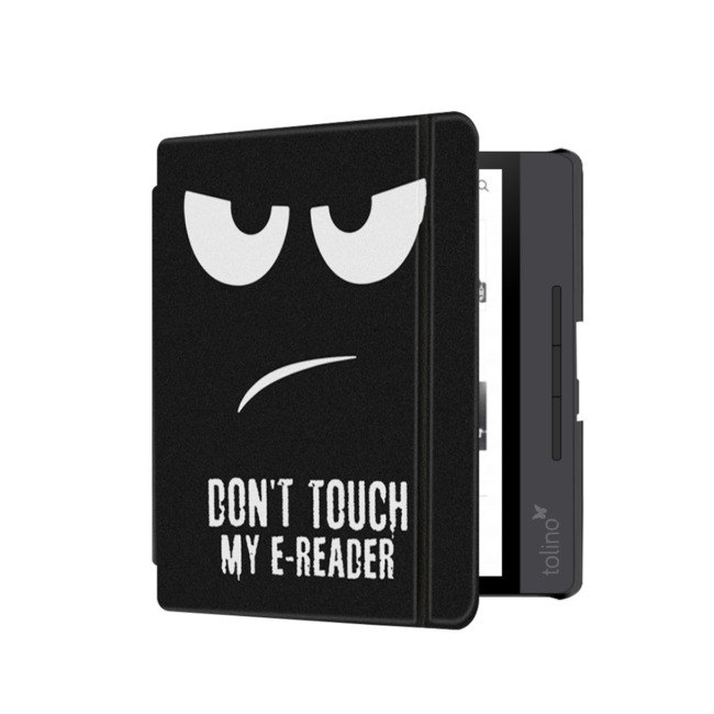 E-reader hoesje geschikt voor Tolino Epos 2 - Sleepcover - Auto/Wake functie - Magnetische sluiting - Don't Touch Me