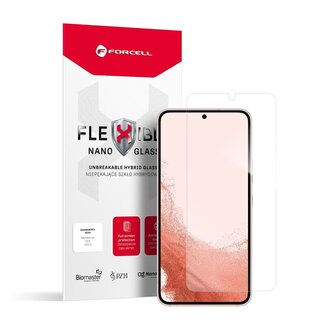 Forcell Forcell - Screenprotector geschikt voor Samsung Galaxy S22 - Flexibel Hybride Glas - Transparant