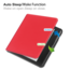 Case2go - Hoes geschikt voor Kobo Libra Colour - Flip Cover - Auto/Wake functie - TPU - Rood