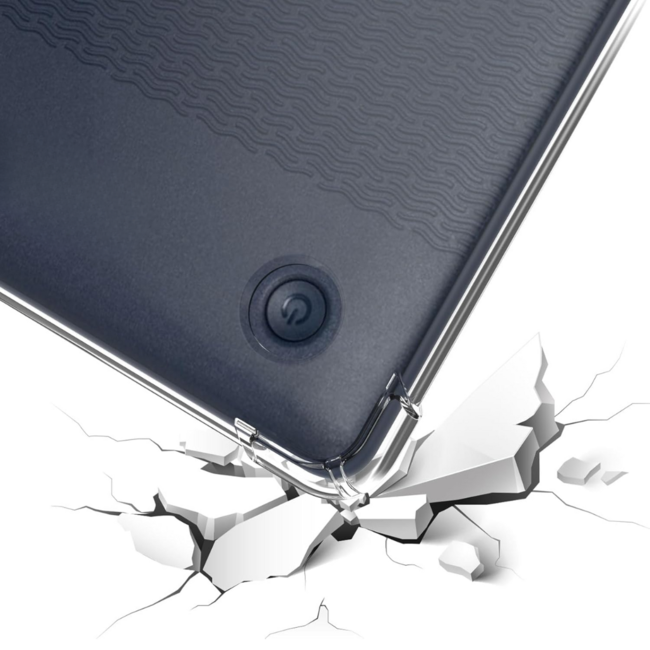 Case2go - E-reader hoes geschikt voor Kobo Clara Colour / BW - Siliconen Back Cover - Met Schokbestendige Hoeken - Transparant