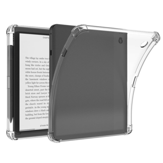 Case2go Case2go - E-reader hoes geschikt voor Kobo Elipsa / Elipsa 2E - Siliconen Back Cover - Met Schokbestendige Hoeken - Transparant