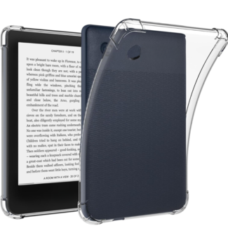 Case2go Case2go - E-reader hoes geschikt voor Kobo Nia - Siliconen Back Cover - Met Schokbestendige Hoeken - Transparant