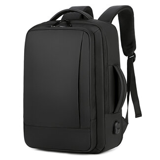 Case2go Case2go - Rugzak 15.6 Inch - Schouderbanden - Met Extra vakken - USB oplaad-punt - Waterafstotend - Zwart