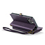 CaseMe - Telefoonhoesje geschikt voor Apple iPhone 16 Pro - Wallet Book Case met Schouder Strap - Paars