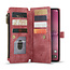 CaseMe - Hoesje geschikt voor Google Pixel 9 Pro XL - Vintage Wallet Book Case Ritssluiting - Met Magneetsluiting - Rood