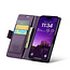 CaseMe - Hoesje geschikt voor Apple iPhone 16 Pro - Retro Wallet Book Case - Met Magnetische Sluiting - Paars
