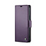 CaseMe - Hoesje geschikt voor Apple iPhone 16 Pro - Retro Wallet Book Case - Met Magnetische Sluiting - Paars