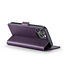 CaseMe - Hoesje geschikt voor Apple iPhone 16 Pro - Retro Wallet Book Case - Met Magnetische Sluiting - Paars