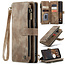 CaseMe - Hoesje geschikt voor Google Pixel 9 / 9 Pro - Vintage Wallet Book Case Ritssluiting - Met Magneetsluiting - Bruin