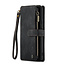 CaseMe - Hoesje geschikt voor Google Pixel 9 / 9 Pro - Vintage Wallet Book Case Ritssluiting - Met Magneetsluiting - Zwart